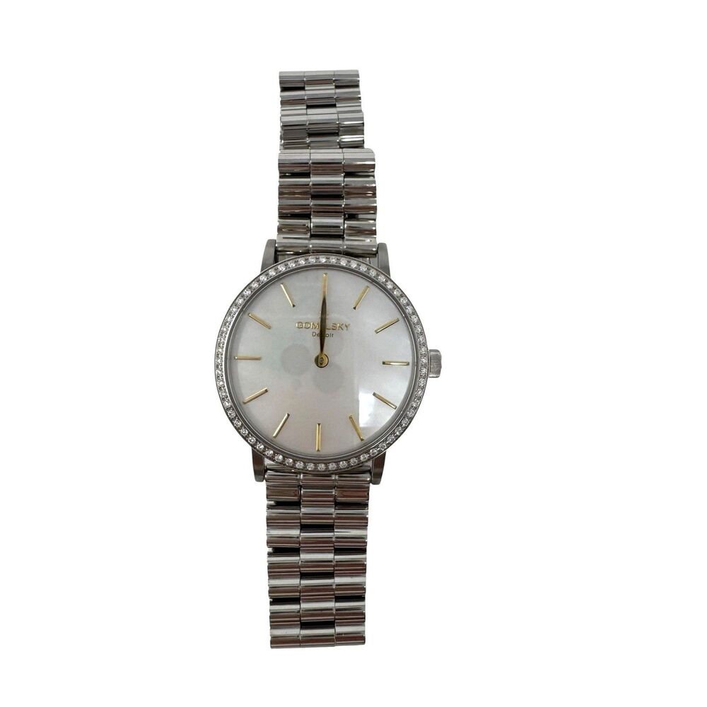 Gomelsky By Shinola Agnes Varis Stainless Steel Watch Pearl Face MSRP $850